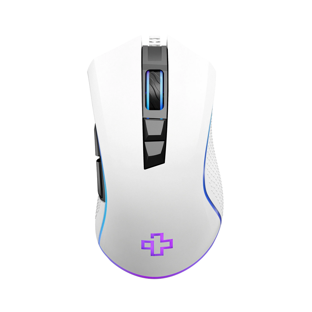 QwertyKey Forge White RGB gamer egér, 12 000 DPI, szoftverrel