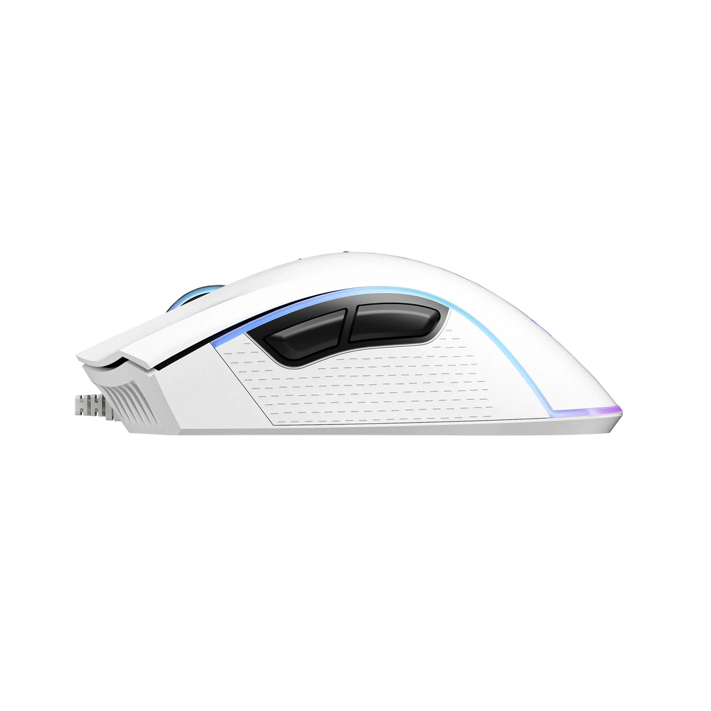 QwertyKey Forge White RGB gamer egér, 12 000 DPI, szoftverrel