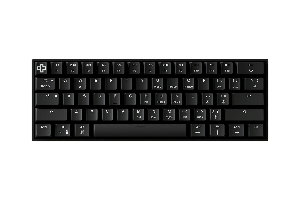 QwertyKey H61 Split Black – mechanikus gamer billentyűzet, hot-swap, Full RGB