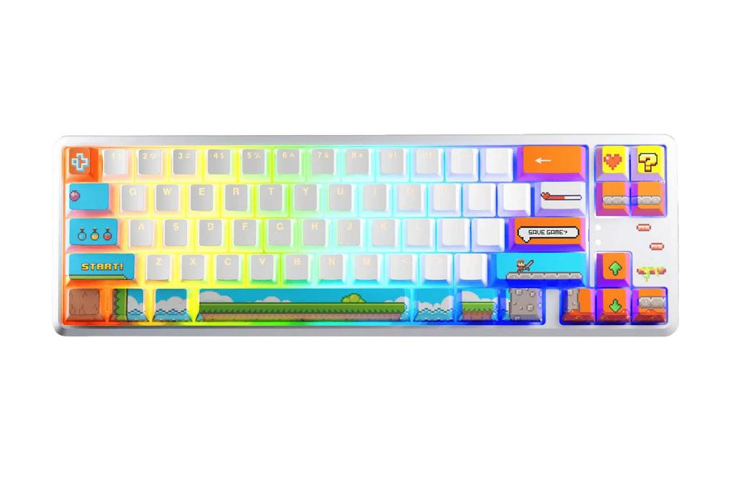 QwertyKey65 Arcade – mechanikus gamer billentyűzet, hot-swap, Full RGB