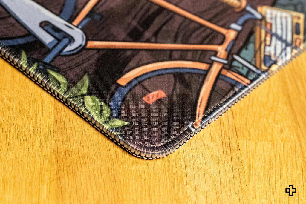 QwertyKey Ramen gamer asztali egérpad, vízálló, varrott szélek, 4 mm, csúszásmentes gumitalp
