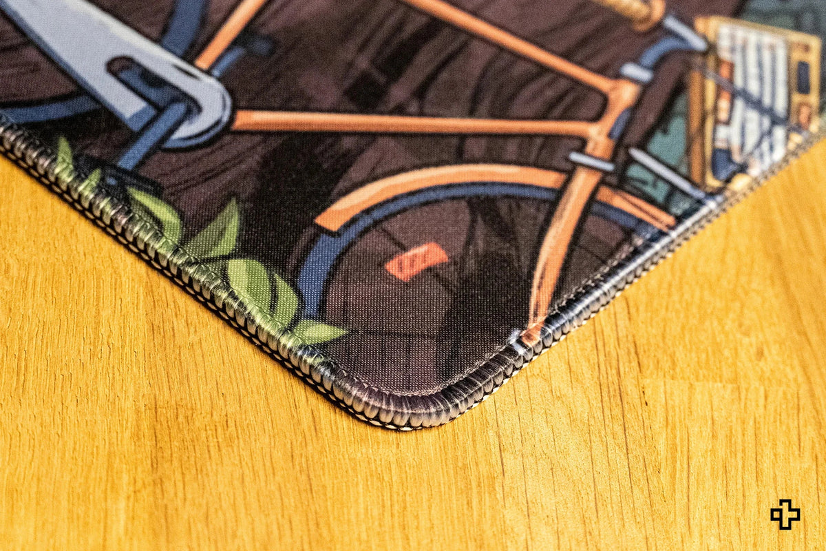 QwertyKey Ramen gamer asztali egérpad, vízálló, varrott szélek, 4 mm, csúszásmentes gumitalp