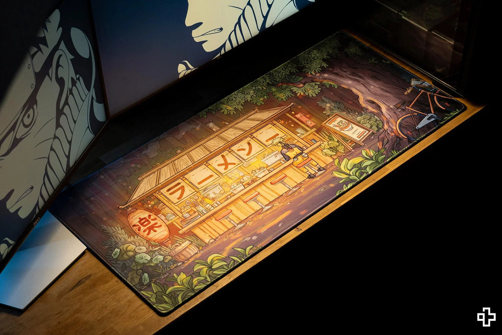 QwertyKey Ramen gamer asztali egérpad, vízálló, varrott szélek, 4 mm, csúszásmentes gumitalp