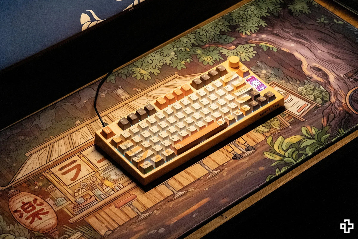 QwertyKey Ramen gamer asztali egérpad, vízálló, varrott szélek, 4 mm, csúszásmentes gumitalp