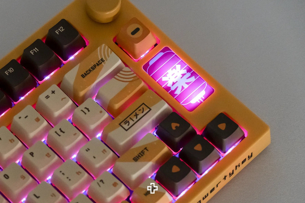 QwertyKey75 Ramen – vezeték nélküli mechanikus gamer billentyűzet, hot-swap, Full RGB, gasket mount