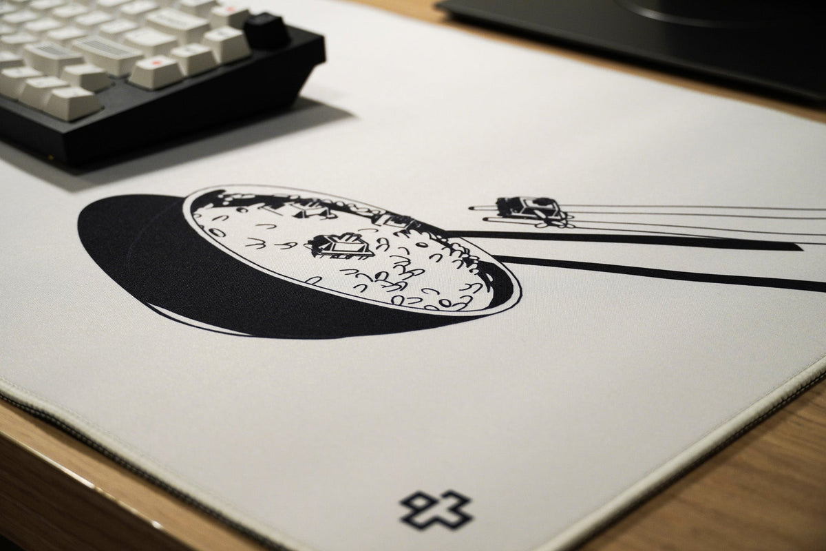 QwertyKey Rice gamer asztali egérpad, vízálló, varrott szélek, 4 mm, csúszásmentes gumitalp