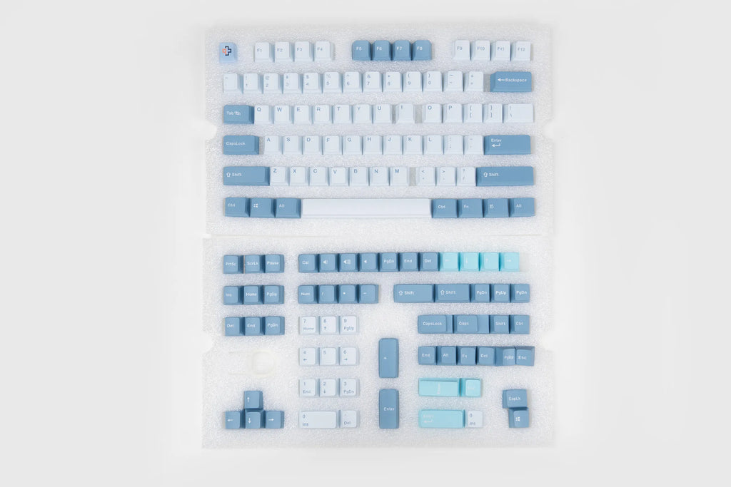 QwertyKey Iceberg PBT double-shot OEM profilú keycap szett