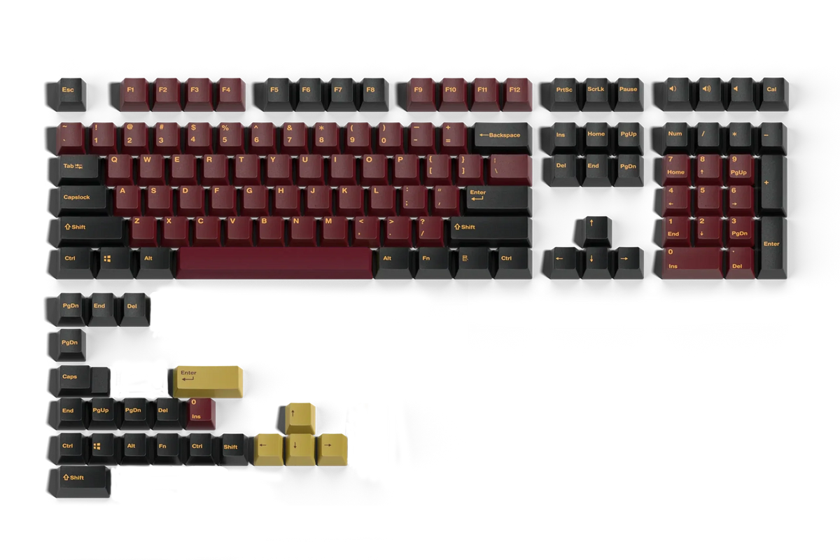 QwertyKey Sangria PBT double-shot OEM profilú keycap szett