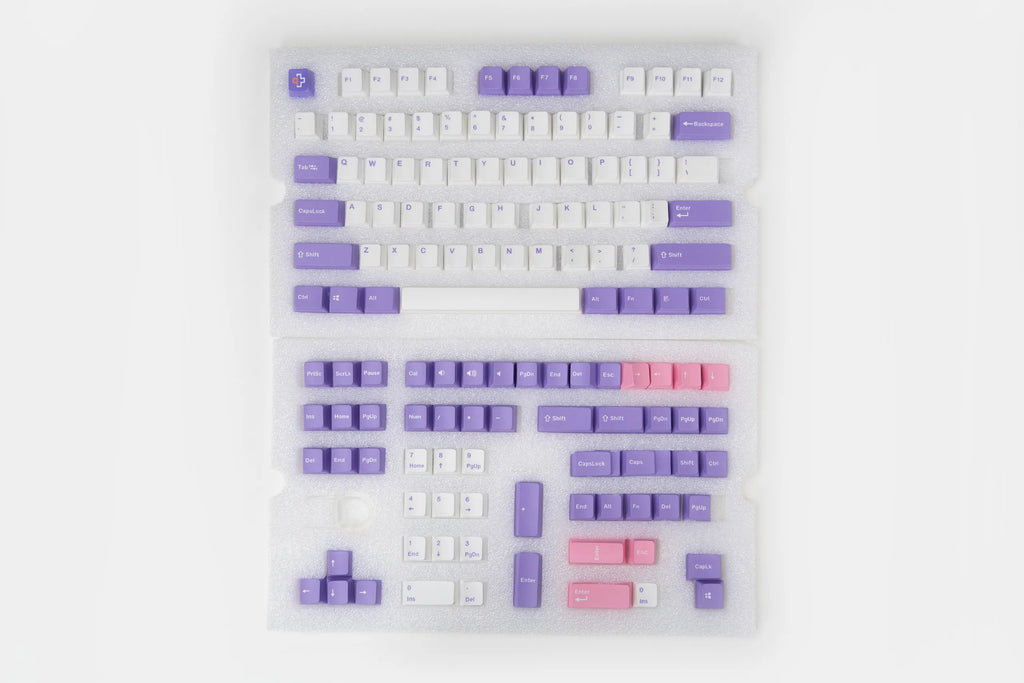 QwertyKey Violet PBT double-shot OEM profilú keycap szett