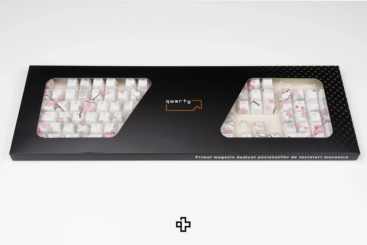 Sakura áttetsző OEM profilú ABS double-shot keycap szett
