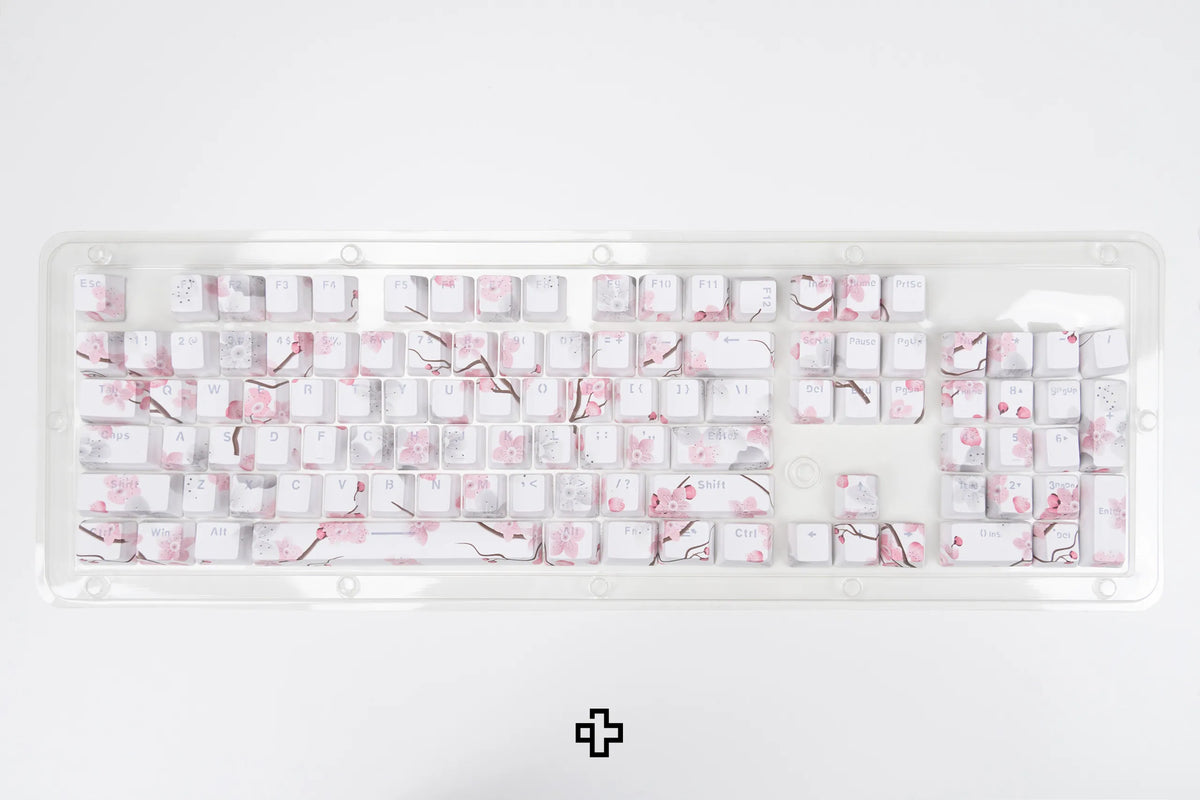 Sakura áttetsző OEM profilú ABS double-shot keycap szett