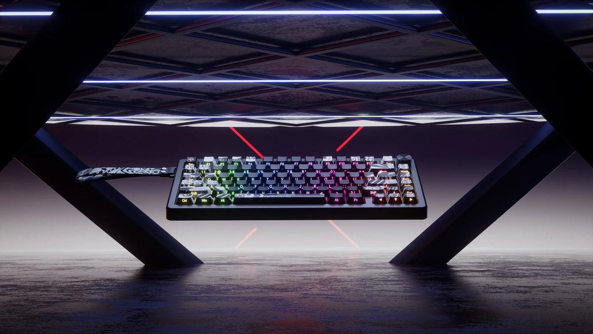 QwertyKey75 HE Momo – mágneses Hall Effect gamer billentyűzet, Rapid Trigger, Snap Tap, Full RGB
