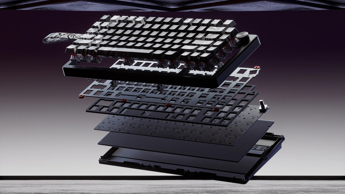 QwertyKey75 HE Momo – mágneses Hall Effect gamer billentyűzet, Rapid Trigger, Snap Tap, Full RGB