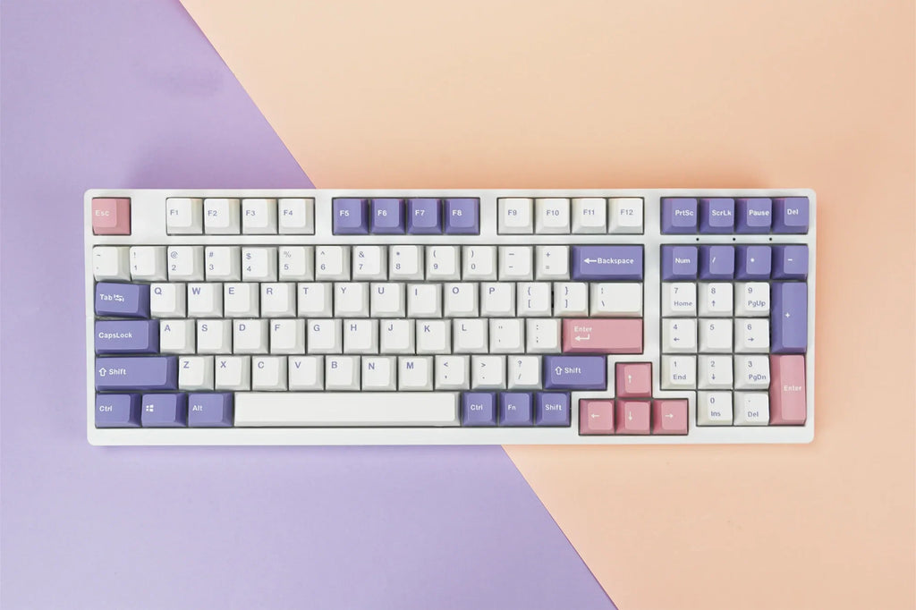 QwertyKey Violet PBT double-shot OEM profilú keycap szett