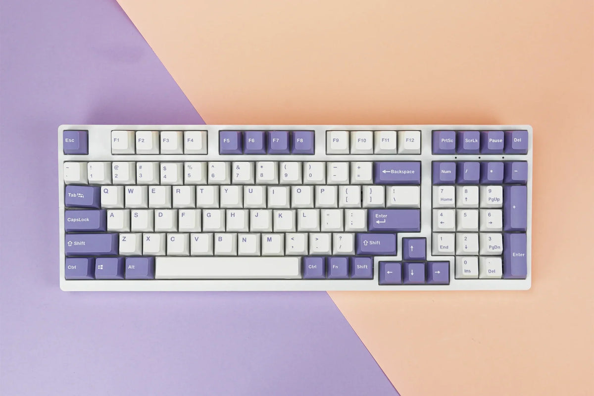 QwertyKey Violet PBT double-shot OEM profilú keycap szett