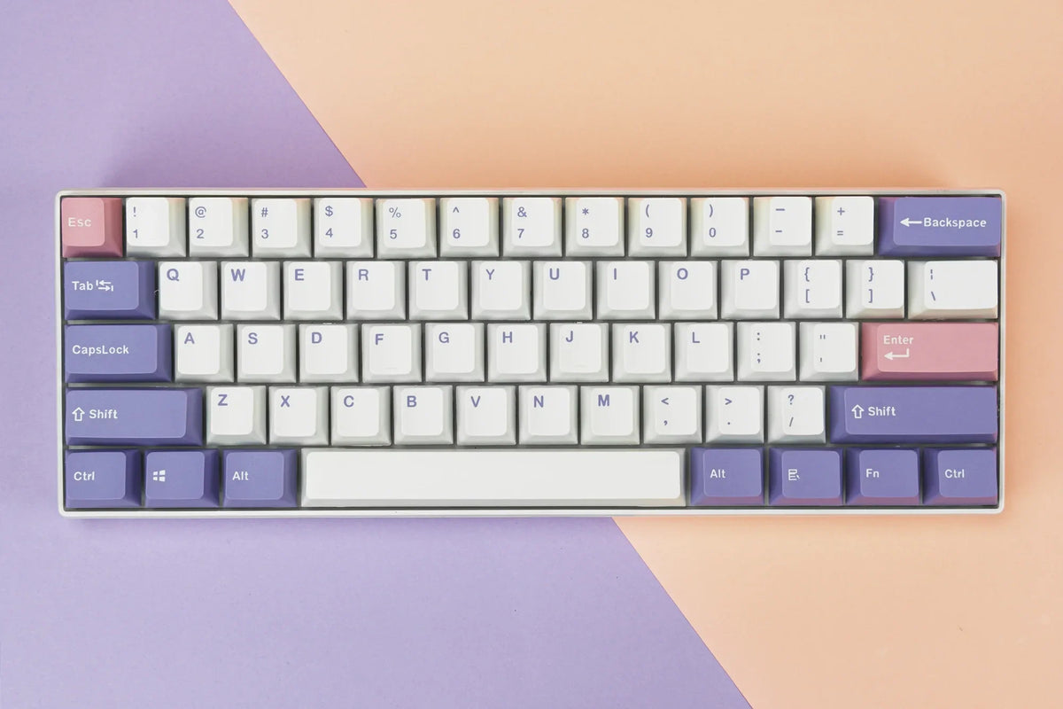QwertyKey Violet PBT double-shot OEM profilú keycap szett