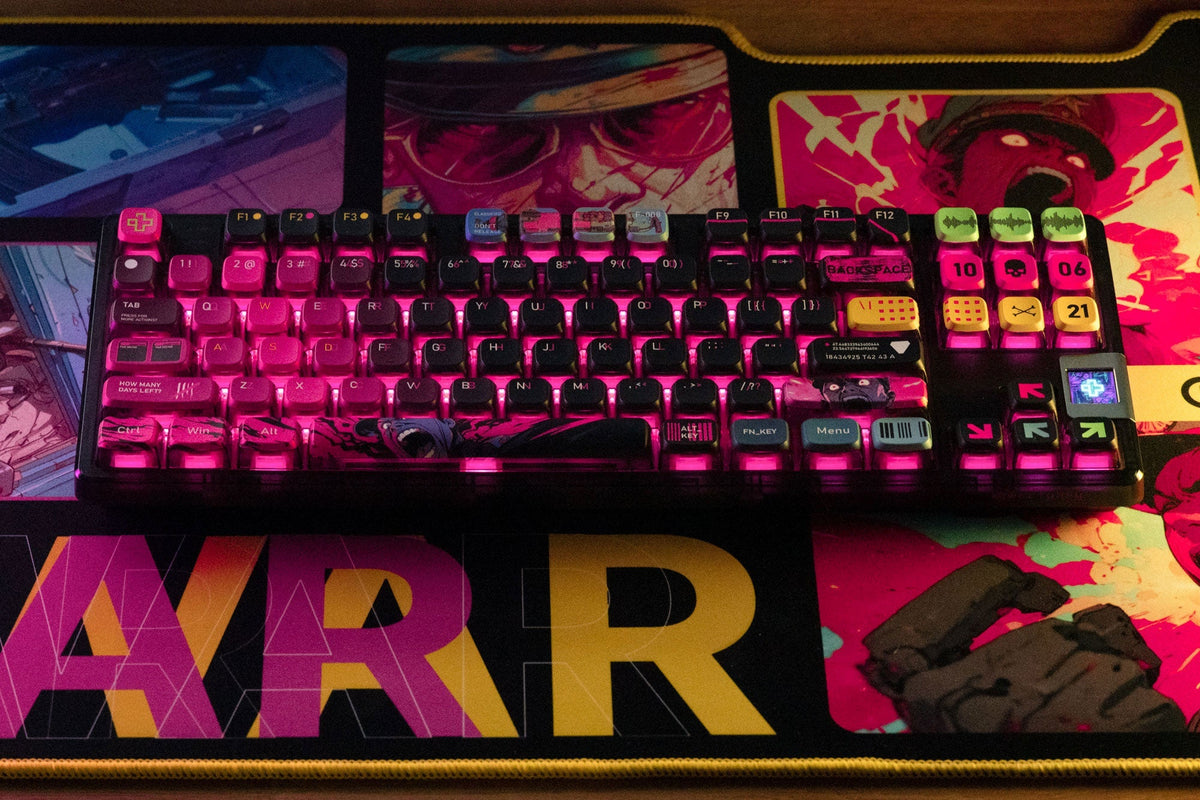 QwertyKey80 War – vezeték nélküli mechanikus gamer billentyűzet kijelzővel, hot-swap, Full RGB, QMK/VIA, gasket mount