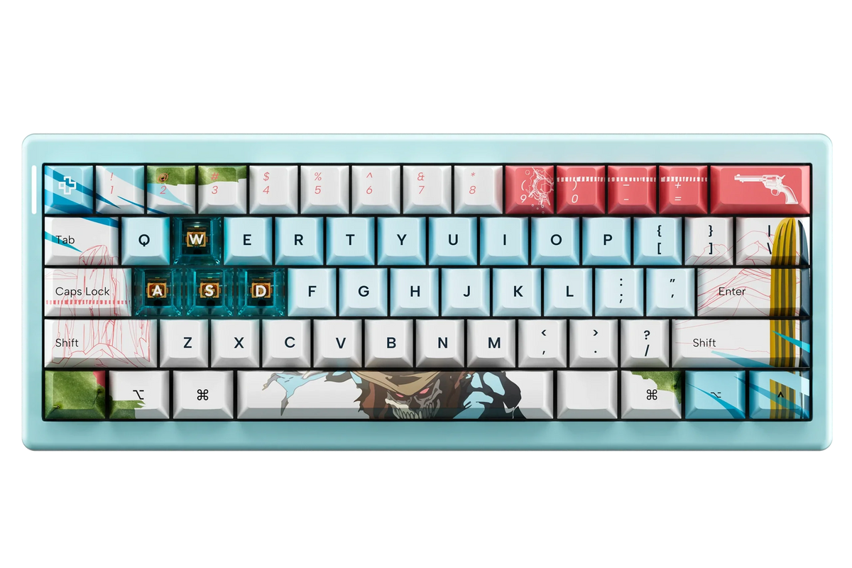 QwertyKey61 PRO Western – vezeték nélküli mechanikus gamer billentyűzet, hot-swap, Full RGB