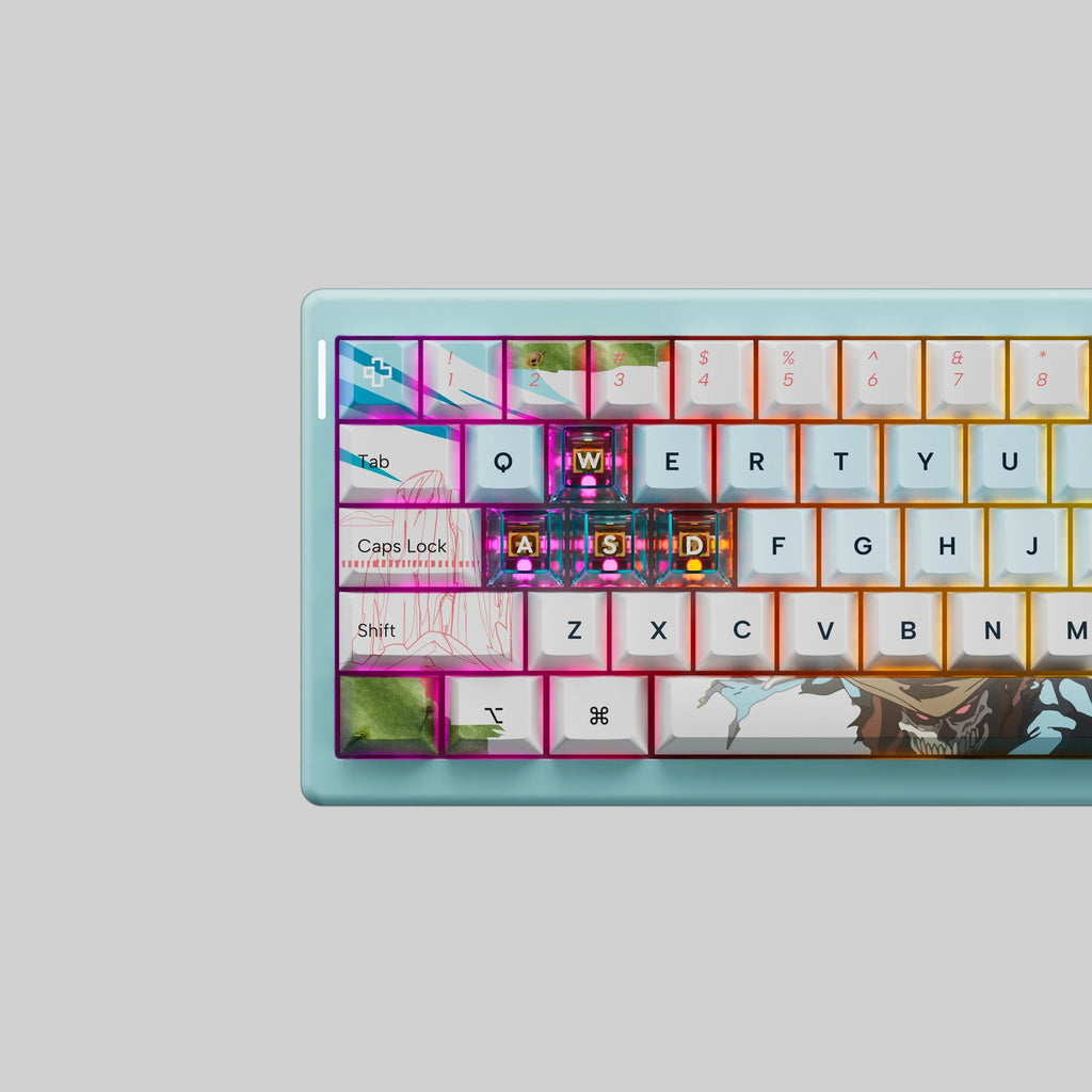 QwertyKey61 PRO Western – vezeték nélküli mechanikus gamer billentyűzet, hot-swap, Full RGB