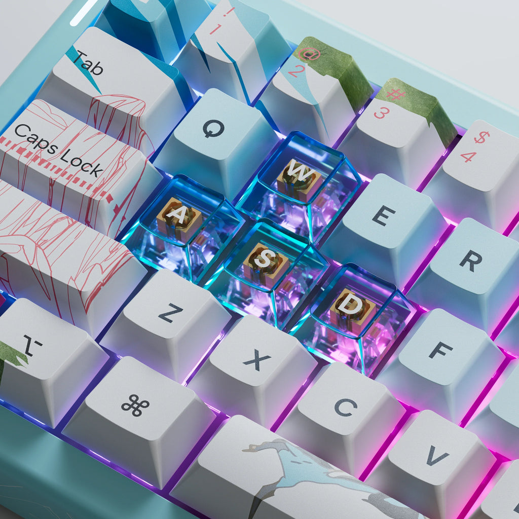 QwertyKey61 PRO Western – vezeték nélküli mechanikus gamer billentyűzet, hot-swap, Full RGB