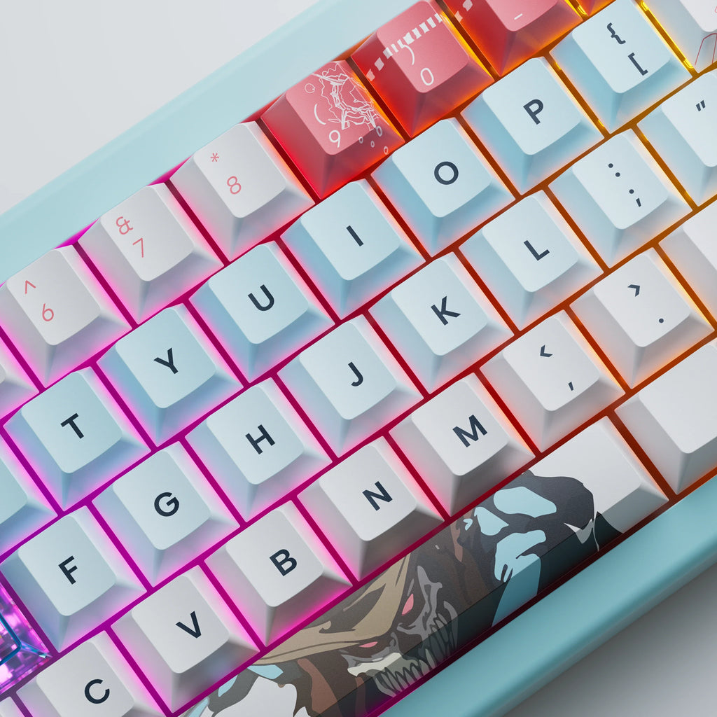QwertyKey61 PRO Western – vezeték nélküli mechanikus gamer billentyűzet, hot-swap, Full RGB