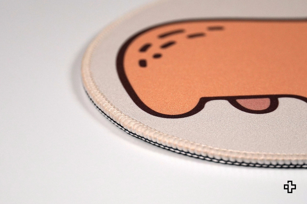 QwertyKey Capybara gamer asztali egérpad, vízálló, varrott szélek, 4 mm, csúszásmentes gumitalp