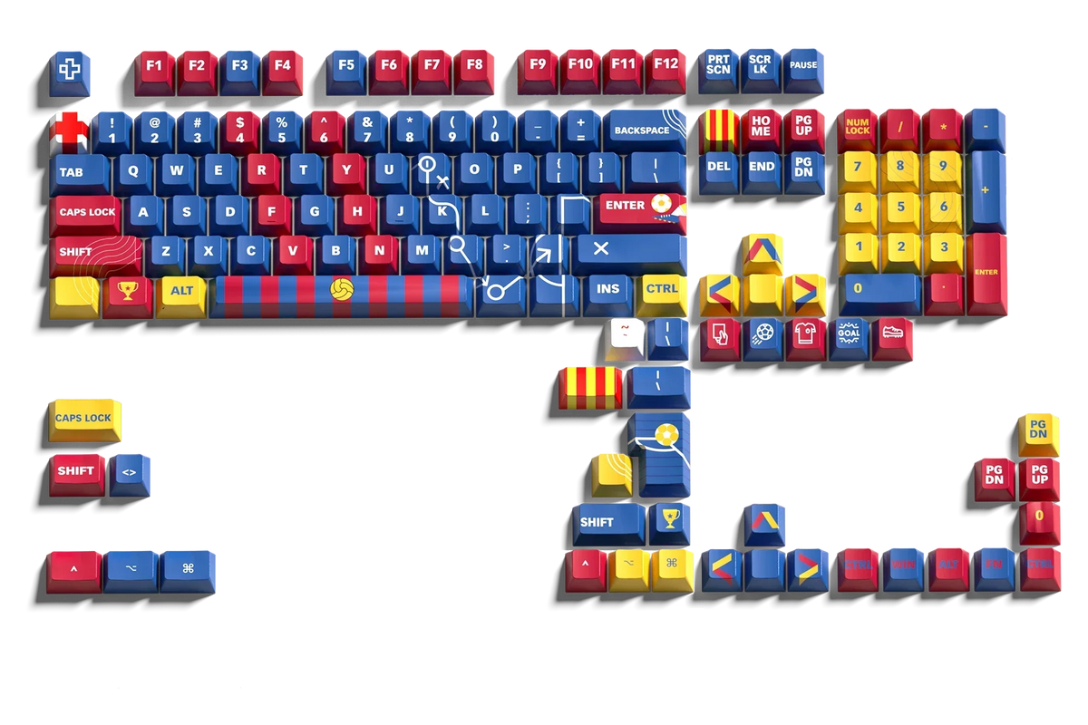 QwertyKey Catalunya dye-sub Cherry profilú keycap szett