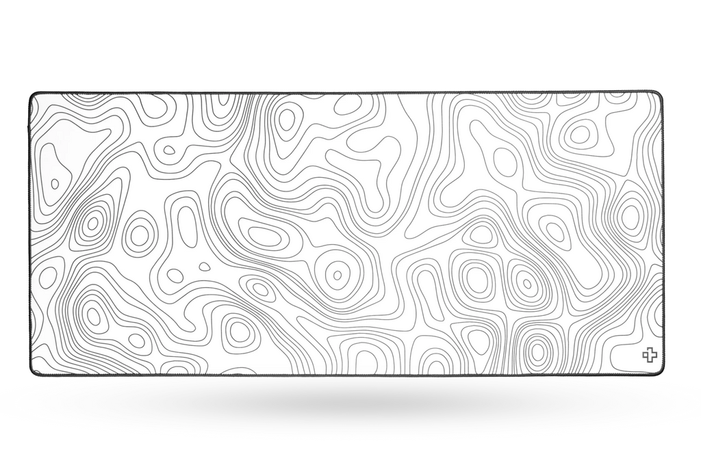 QwertyKey Astro Topographic gamer asztali egérpad, vízálló, varrott szélek, 4 mm, csúszásmentes gumitalp