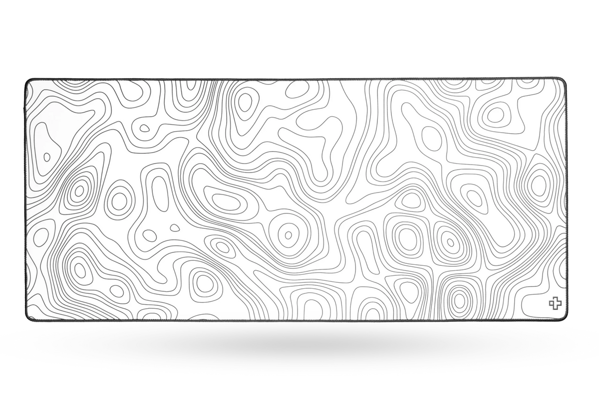 QwertyKey Astro Topographic gamer asztali egérpad, vízálló, varrott szélek, 4 mm, csúszásmentes gumitalp