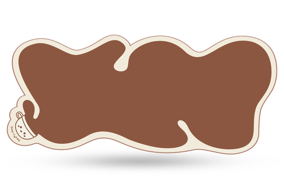 QwertyKey Coffee gamer asztali egérpad, vízálló, varrott szélek, 4 mm, csúszásmentes gumitalp