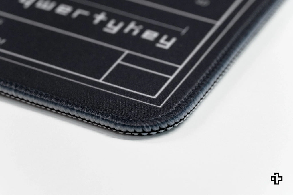 QwertyKey Plane Blueprint gamer asztali egérpad, vízálló, varrott szélek, 4 mm, csúszásmentes gumitalp