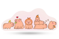 QwertyKey Capybara gamer asztali egérpad, vízálló, varrott szélek, 4 mm, csúszásmentes gumitalp