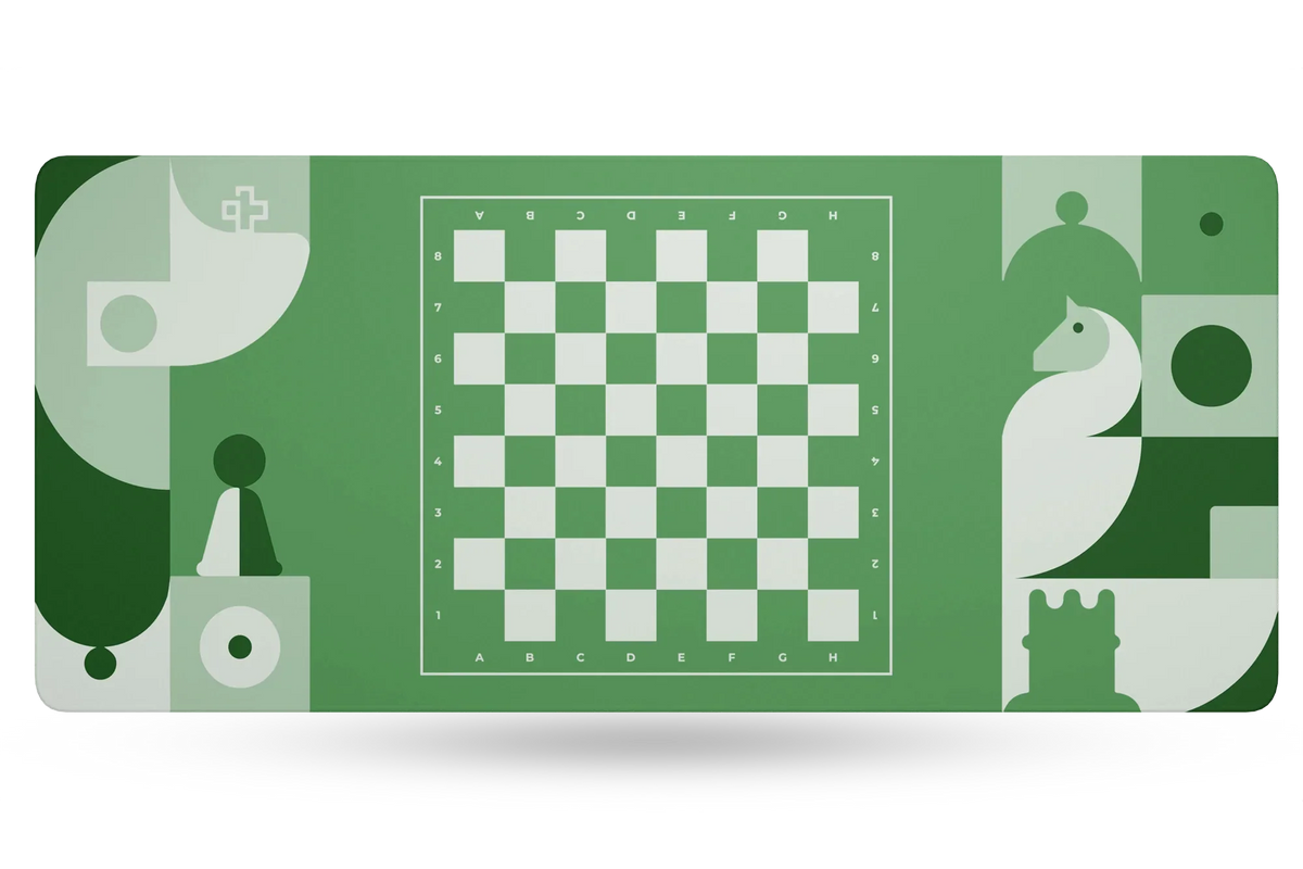 QwertyKey Chess gamer asztali egérpad, vízálló, varrott szélek, 4 mm, csúszásmentes gumitalp