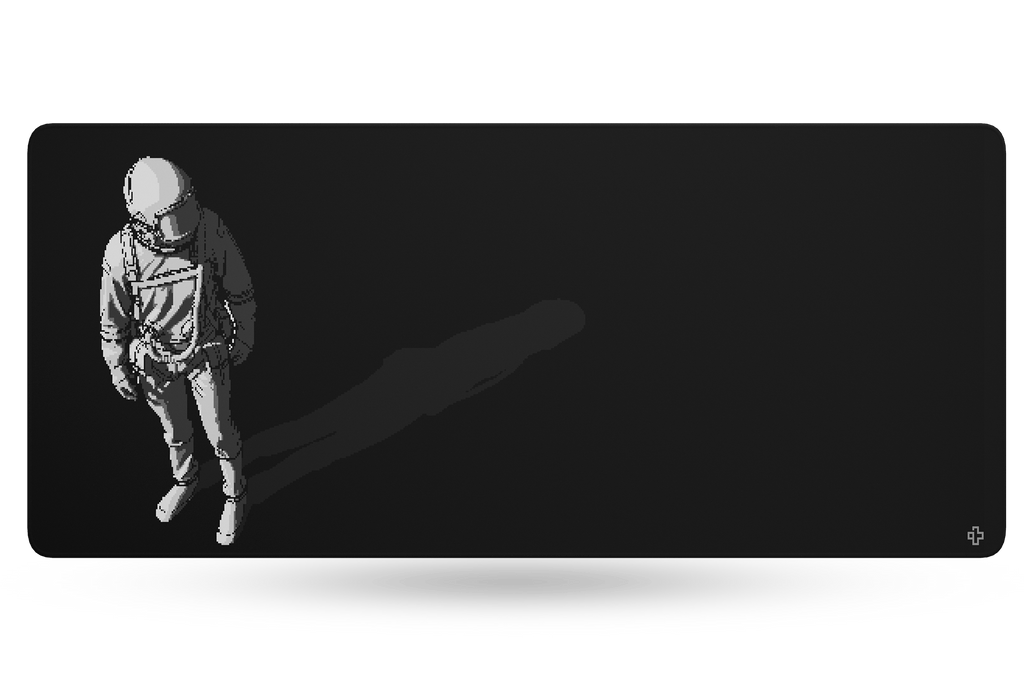 QwertyKey Astronaut gamer asztali egérpad, vízálló, varrott szélek, 4 mm, csúszásmentes gumitalp