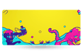 QwertyKey Octopus Yellow gamer asztali egérpad, vízálló, varrott szélek, 4 mm, csúszásmentes gumitalp