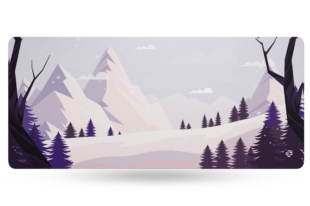 QwertyKey Winter Blast gamer asztali egérpad, vízálló, varrott szélek, 4 mm, csúszásmentes gumitalp