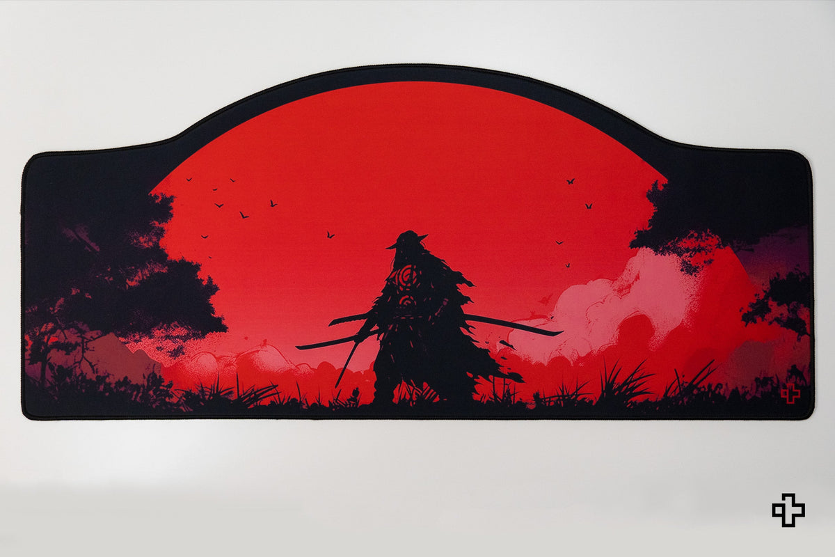 QwertyKey Samurai gamer asztali egérpad, vízálló, varrott szélek, 4 mm, csúszásmentes gumitalp
