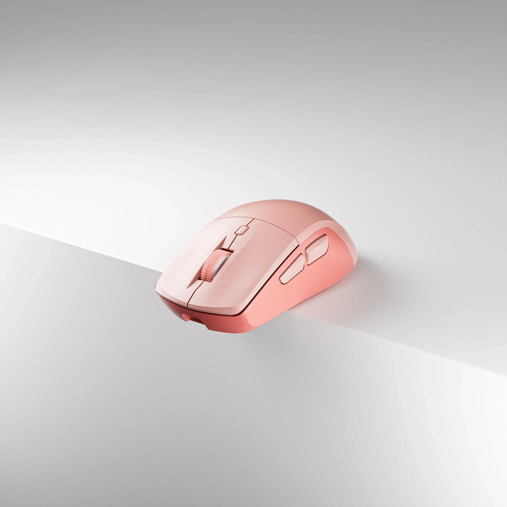 QwertyKey Flow Office vezeték nélküli Bluetooth RGB egér, rózsaszín