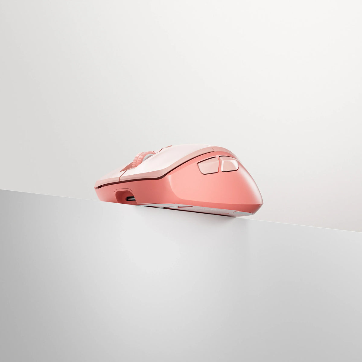 QwertyKey Flow Office vezeték nélküli Bluetooth RGB egér, rózsaszín