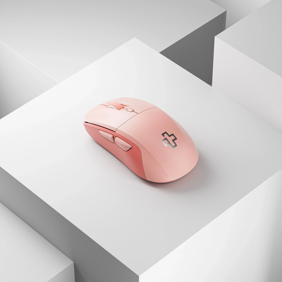 QwertyKey Flow Office vezeték nélküli Bluetooth RGB egér, rózsaszín