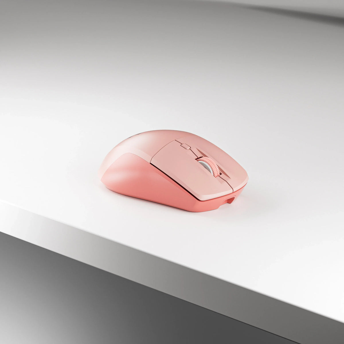 QwertyKey Flow Office vezeték nélküli Bluetooth RGB egér, rózsaszín