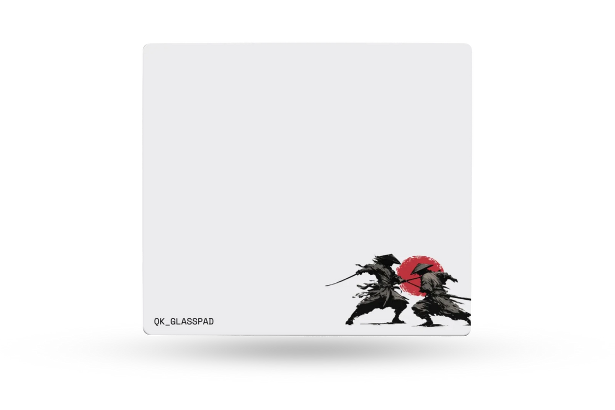 QwertyKey Striker Esports Glass gamer egérpad, 3,2 mm, csúszásmentes TPU talp
