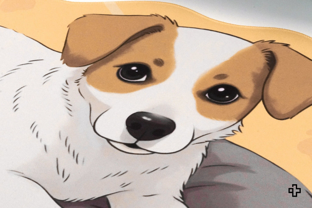 QwertyKey Dog Joy gamer asztali egérpad, vízálló, varrott szélek, 4 mm, csúszásmentes gumitalp