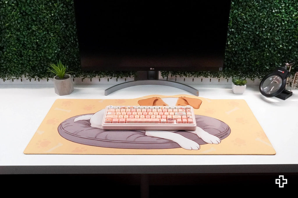 QwertyKey Dog Joy gamer asztali egérpad, vízálló, varrott szélek, 4 mm, csúszásmentes gumitalp