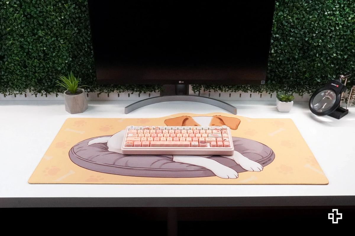QwertyKey Dog Joy gamer asztali egérpad, vízálló, varrott szélek, 4 mm, csúszásmentes gumitalp