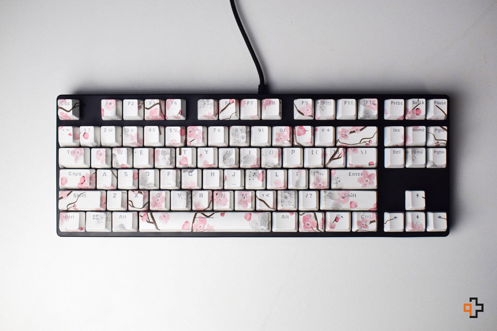Sakura áttetsző OEM profilú ABS double-shot keycap szett