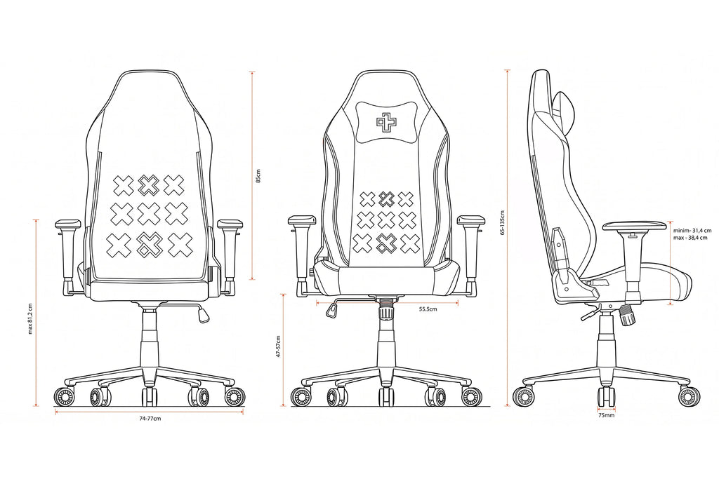 QwertyKey – QK/CTRL fekete gamer szék