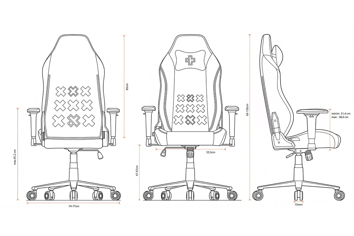 QwertyKey – QK/CTRL fekete gamer szék
