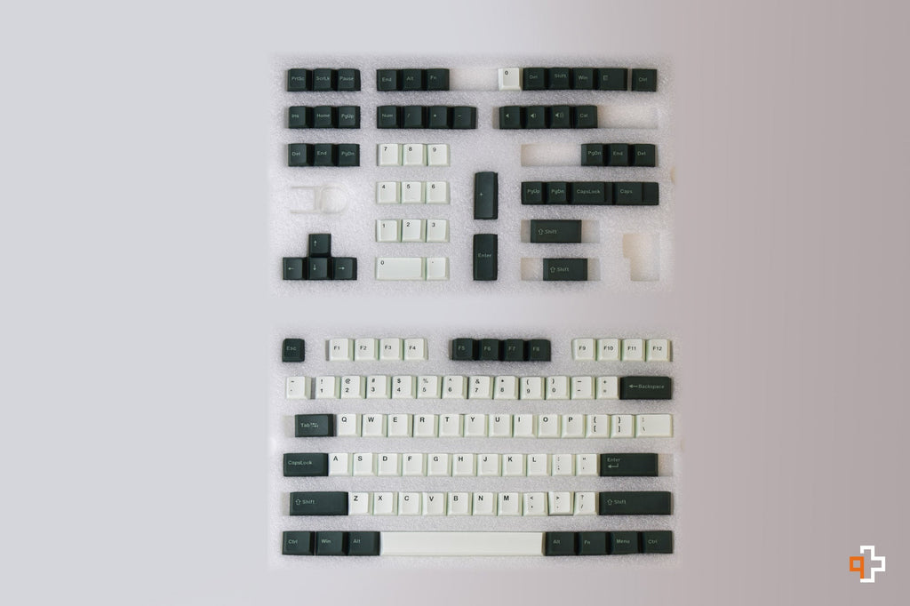 QWERTY Olive Cherry profilú PBT double-shot keycap szett