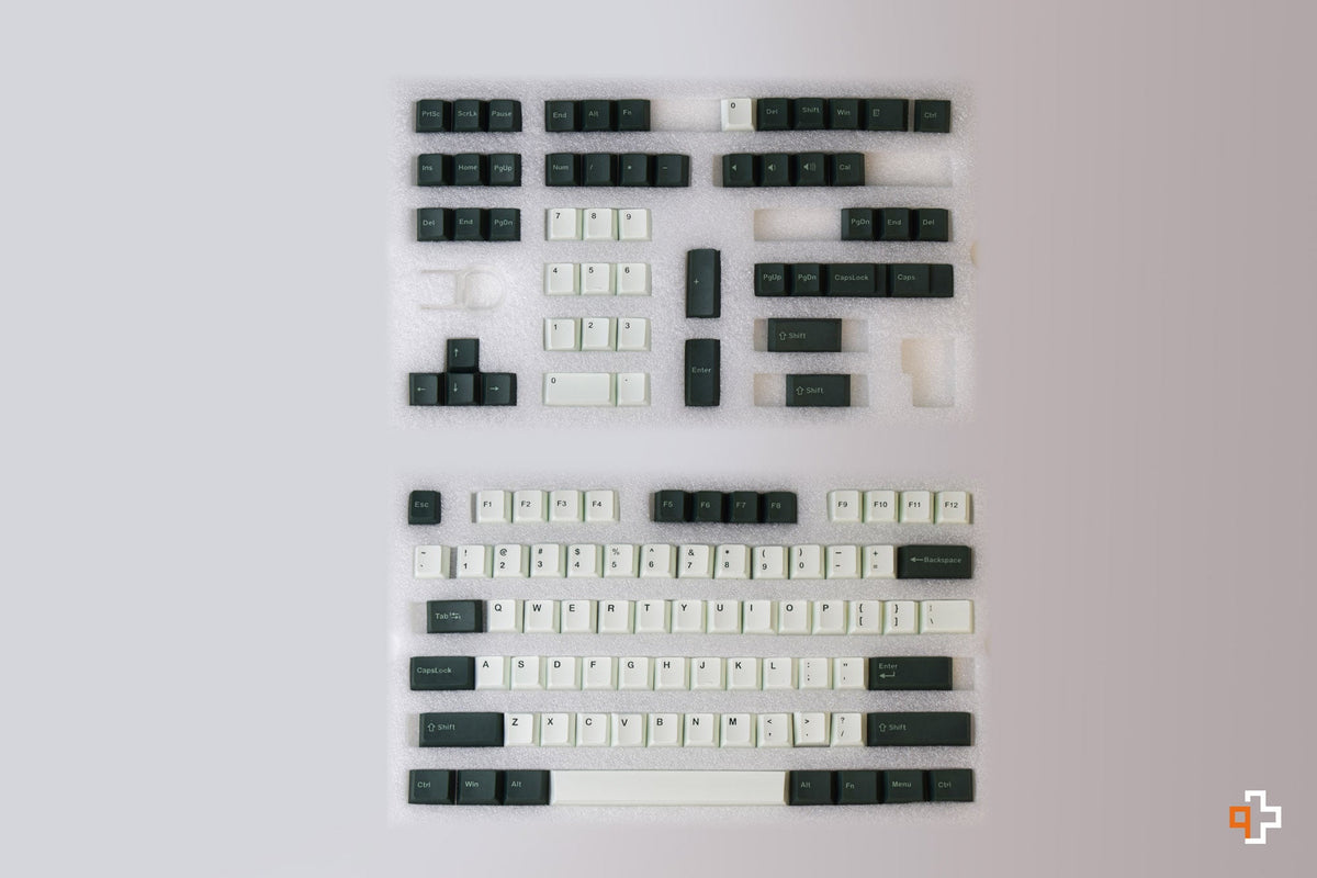 QWERTY Olive Cherry profilú PBT double-shot keycap szett